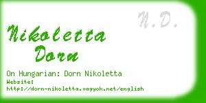 nikoletta dorn business card